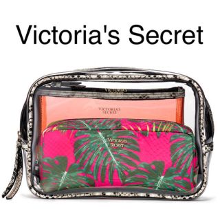 ヴィクトリアズシークレット(Victoria's Secret)の★Victoria's Secret★ポーチ3点セット★トロピカル(ポーチ)