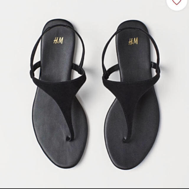 H&M(エイチアンドエム)のH&M レア トングサンダル ブラック 37 新品 インスタグラム レディースの靴/シューズ(サンダル)の商品写真