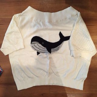 ダブルクローゼット(w closet)のクジラニット♡(カットソー(半袖/袖なし))