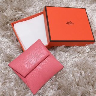 エルメス(Hermes)のエルメス  バスティア ローズエテ シェーブル ピンク(コインケース)