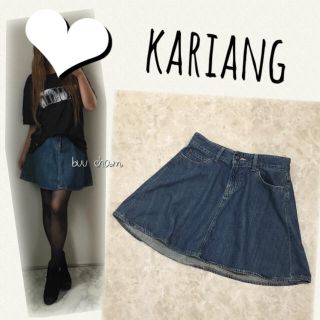 カリアング(kariang)のKariAng Jeans♡デニムフレアスカート(ミニスカート)