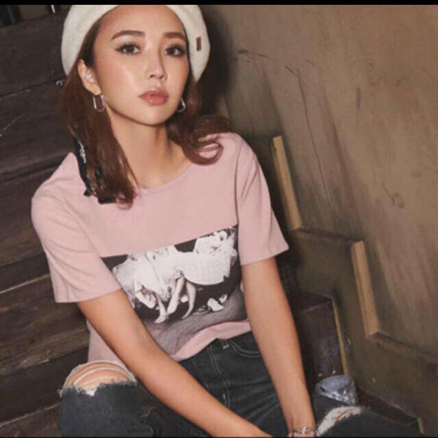 ❤️【送料込】ピンクeimyistoire☆LIFEコラボレーションTシャツ