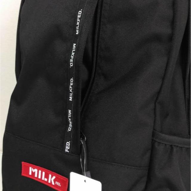 MILKFED.(ミルクフェド)の【新品】MILKFED./ミルクフェド 縦ロゴラインBACKPACK(RED) レディースのバッグ(リュック/バックパック)の商品写真