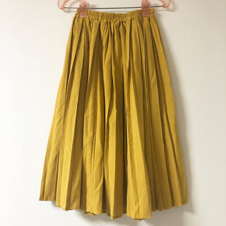 グレイル(GRL)の黄色 プリーツスカート GRL(ひざ丈スカート)