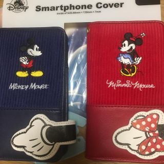 ディズニー(Disney)の【値下げ】スマホケース 他機種対応 カバー ミッキーマウス ミニーマウス(モバイルケース/カバー)