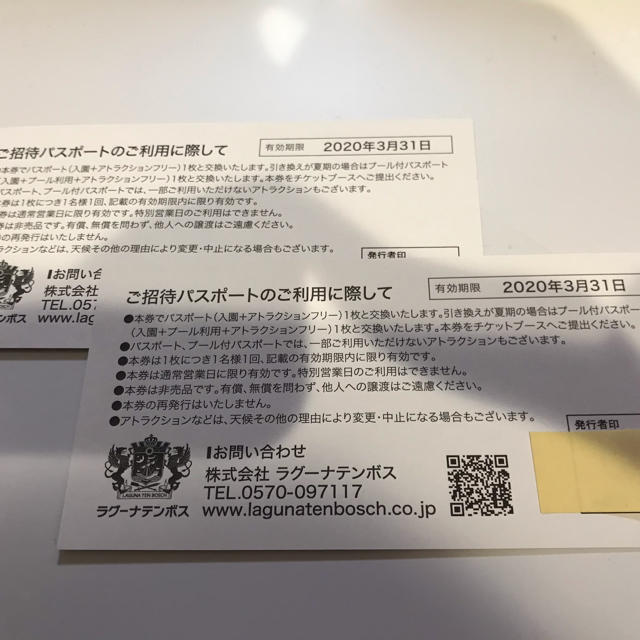 おまけ付き ラグーナ蒲郡 ラグナシア プール付きパスポート 2枚セット