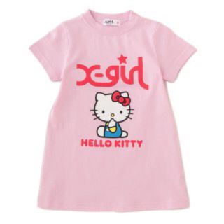 エックスガール(X-girl)の新品 エックスガール X-girl stages キティ Tシャツワンピース(Tシャツ/カットソー)