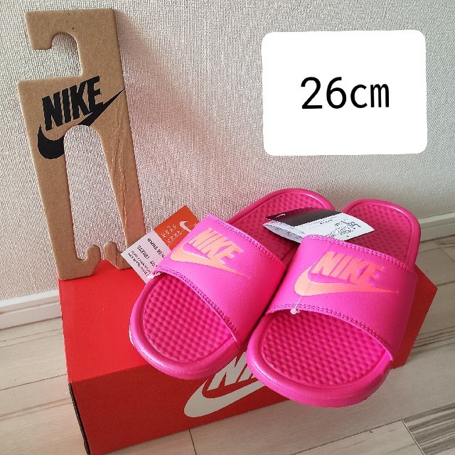 NIKE(ナイキ)のNIKE ナイキ BENNASI ベナッシ 希少カラー ピンク レディースの靴/シューズ(サンダル)の商品写真