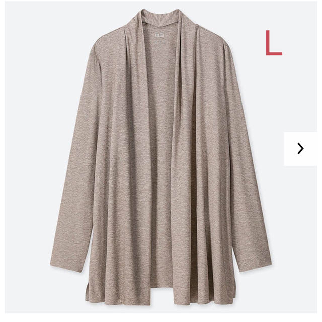 UNIQLO(ユニクロ)のユニクロ エアリズム UVカットシームレスストールカーディガン L／ブラウン新品 レディースのトップス(カーディガン)の商品写真