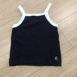 プチバトー(PETIT BATEAU)のPETIT BATEAU 紺色タンクトップ(Tシャツ/カットソー)