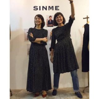 イエナ(IENA)のSinme シンメ ドットワンピ ロング S(ロングワンピース/マキシワンピース)