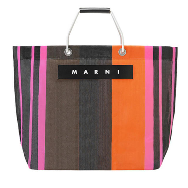 MARNI マルニ フラワーカフェ ストライプバック マルチピンク | www ...