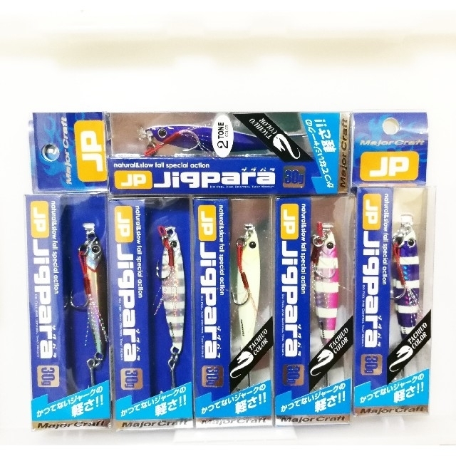 Major Craft(メジャークラフト)の新品未使用✩送料込み♪メジャークラフト ジグパラショート30g 6カラーセット スポーツ/アウトドアのフィッシング(ルアー用品)の商品写真