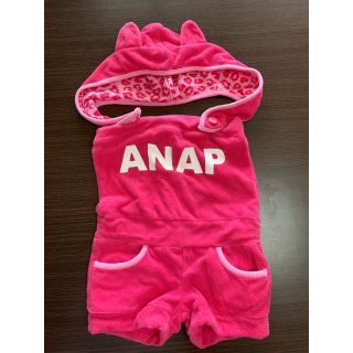 アナップキッズ(ANAP Kids)のANAP KIDS オールインワン キッズ 100cm 耳付き ヒョウ柄 値下げ(ワンピース)