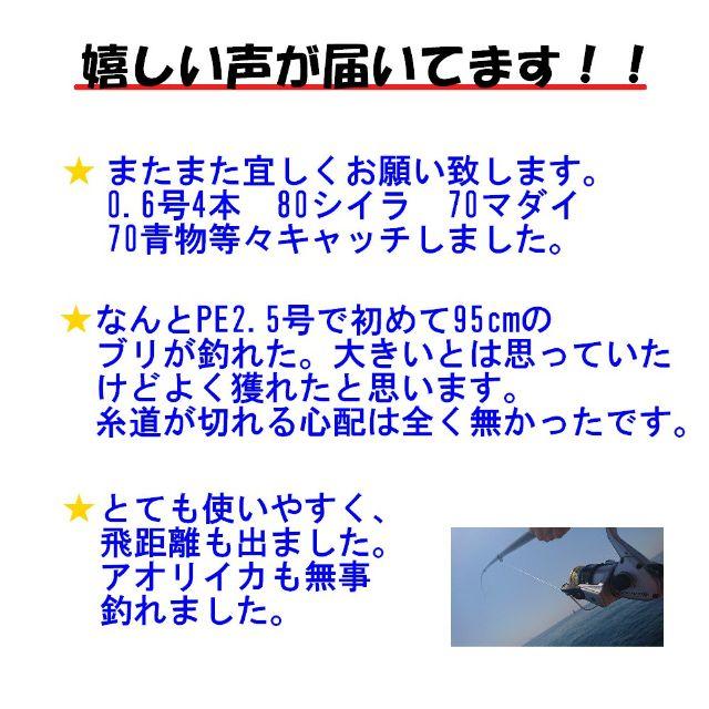 【国産】PEライン4号300m8本編み(8本撚り)10m毎5色カラー1m毎マーク スポーツ/アウトドアのフィッシング(釣り糸/ライン)の商品写真