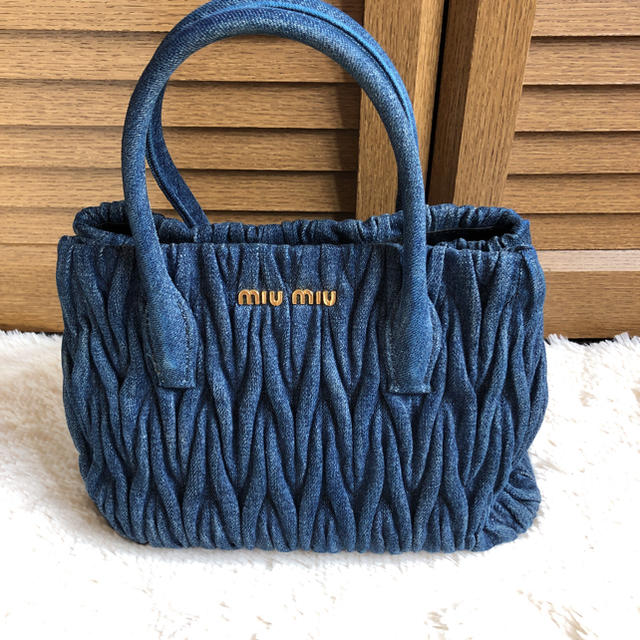 miumiu - Uーターン様専用商品です。ミュウミュウマテラッセデニム 2wayトートバッグの通販 by ぽんぽん's shop