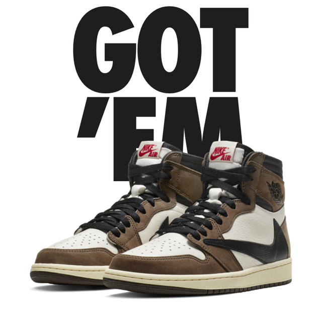 靴/シューズtravis scott aj1  新品未使用  27