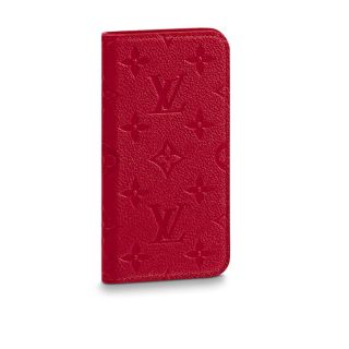 ルイヴィトン(LOUIS VUITTON)のルイヴィトン IPHONE X & XS・フォリオ スカーレット(iPhoneケース)