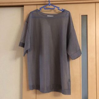 ザラ(ZARA)の最終値下げ！ZARA シルバー ビッグ カットソー Tシャツ 透け感シースルー(Tシャツ(半袖/袖なし))