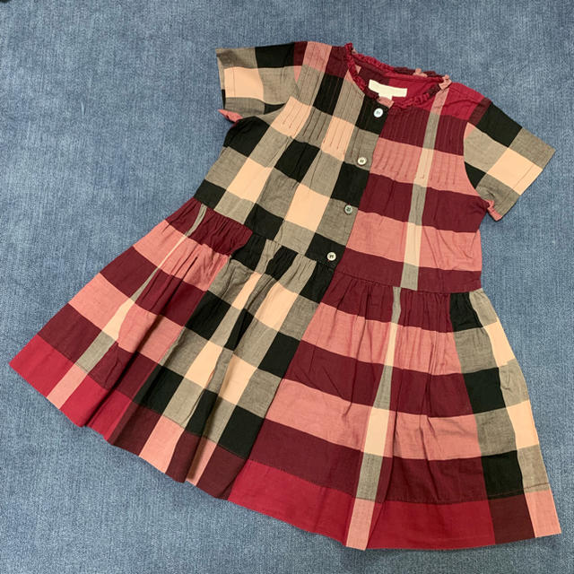 美品 バーバリーキッズワンピース ５Yキッズ服女の子用(90cm~)