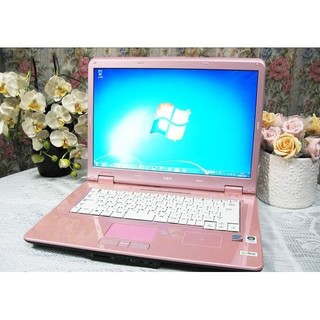 エヌイーシー(NEC)の返品保証！高速SSD！ピンクの可愛いNEC LL750/S オフィス DVD☆(ノートPC)