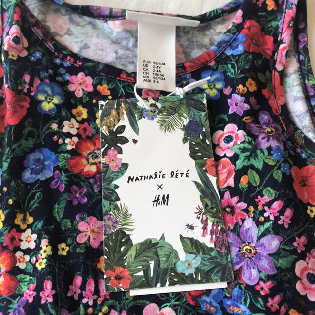 H&M(エイチアンドエム)の新品◎H&M  ナタリーレテ ワンピース 110 キッズ/ベビー/マタニティのキッズ服女の子用(90cm~)(ワンピース)の商品写真