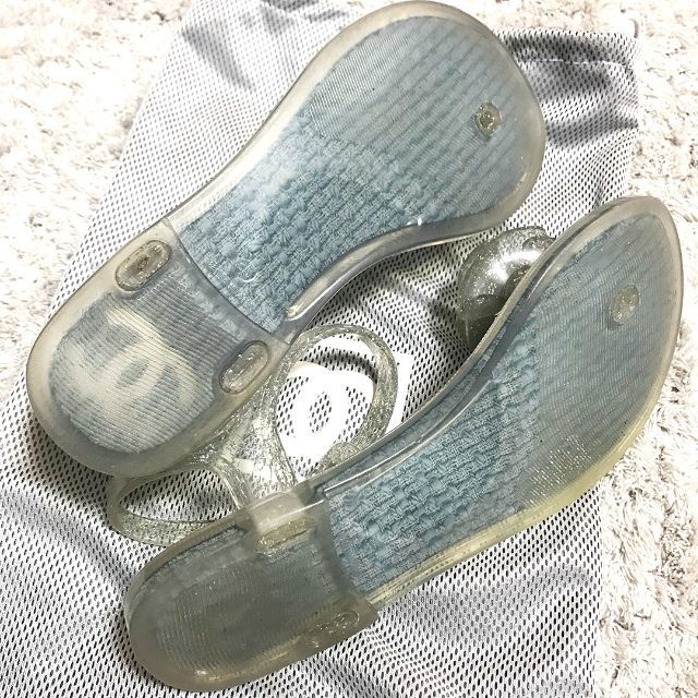 シャネル カメリア ラバー サンダル ラメ 35 / 22.5cm CHANEL シャネル カメリア ラバー サンダル ラメ 35 / 22.5cm CHANEL