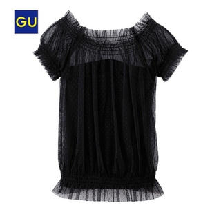 ジーユー(GU)のチュールコンビレイヤードT(Tシャツ(半袖/袖なし))