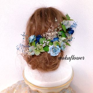 ブルーグリーンセット♡ヘッドドレス 髪飾り(ヘアアクセサリー)