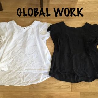 グローバルワーク(GLOBAL WORK)のグローバルワーク フレンチリネン トップス 2枚セット(シャツ/ブラウス(半袖/袖なし))