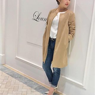 Loungedress - ラウンジドレスのノーカラーコートの通販 by ひなのお店