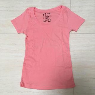 イング(INGNI)のINGNI イング コーラルピンク・サーモンピンクシンプルリブTシャツ＊未使用品(Tシャツ(半袖/袖なし))