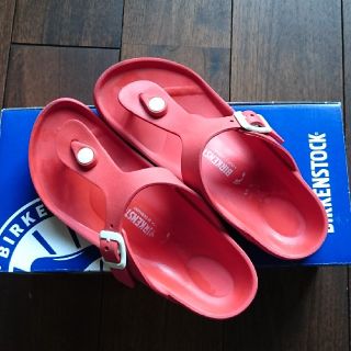 ビルケンシュトック(BIRKENSTOCK)のビルケンシュトック 赤 size22センチ(34)(サンダル)