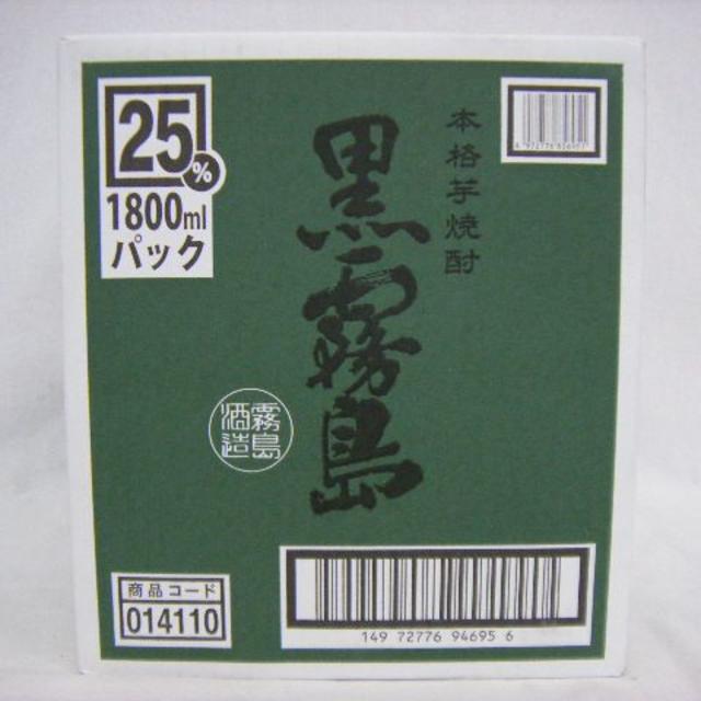 注目ショップ 黒霧島 25度 黒霧島 1800ml パック 黒霧島 × 1800ml