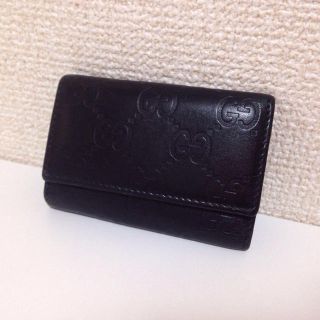 グッチ(Gucci)のグッチシマ キーケース ブラック(キーケース)