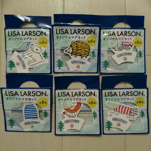 Lisa Larson(リサラーソン)の【非売品】リサラーソン オリジナルマグネット全6種 エンタメ/ホビーのコレクション(ノベルティグッズ)の商品写真