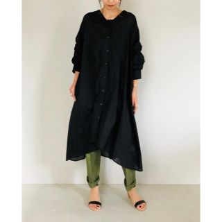 スピックアンドスパン(Spick & Span)のxmmmx様専用 chouchou ノーカラー袖クシュ2wayコットンワンピース(ロングワンピース/マキシワンピース)