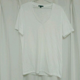 ギャップ(GAP)のGap Vネック ホワイト M(Tシャツ/カットソー(半袖/袖なし))
