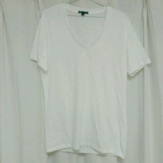 ギャップ(GAP)のGap Vネック ホワイト M(Tシャツ/カットソー(半袖/袖なし))