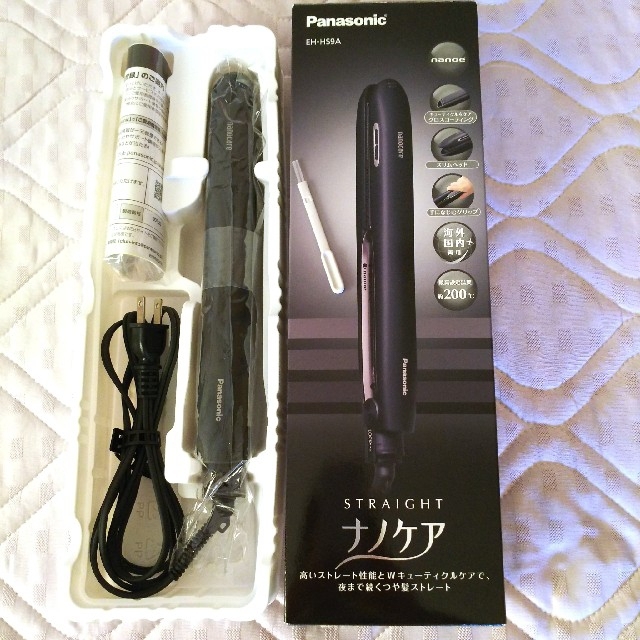 Panasonic(パナソニック)のPanasonic ストレートアイロン  ナノケア ＥＨ－ＨＳ９Ａ スマホ/家電/カメラの美容/健康(ヘアアイロン)の商品写真