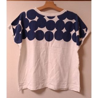 ナチュラルランドリー(NATURAL LAUNDRY)のナチュラルランドリー　コットン ラインドット  プリント ワイド Tシャツ(Tシャツ(半袖/袖なし))