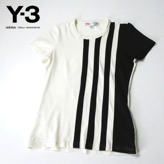 ワイスリー(Y-3)の状態良◎Y-3 ヨウジヤマモト×adidas　3ストライプ◎ストレッチTシャツ(シャツ/ブラウス(半袖/袖なし))