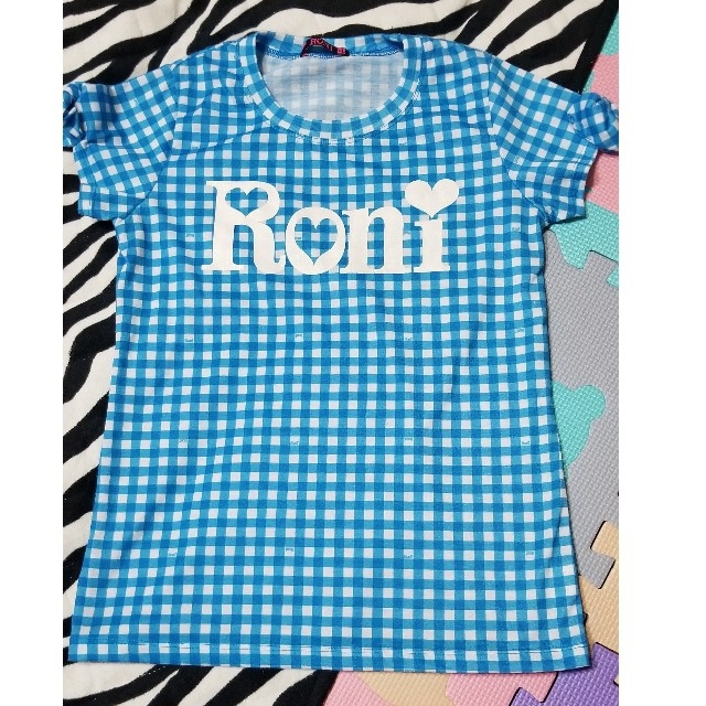 RONI(ロニィ)のロニ ML チェック柄Tシャツ キッズ/ベビー/マタニティのキッズ服女の子用(90cm~)(Tシャツ/カットソー)の商品写真