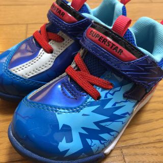 スーパースター(SUPERSTAR)のSUPERSTAR(ブルー/レッド)【Kids/15.0/新品】(スニーカー)