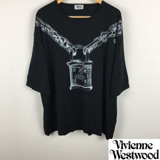 ヴィヴィアンウエストウッド(Vivienne Westwood)の美品 ヴィヴィアンウエストウッドマン 7分袖Tシャツ ブラック フリーサイズ(Tシャツ/カットソー(七分/長袖))