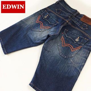 エドウィン(EDWIN)のEDWINユーズド加工デニムハーフパンツ☆W28約78cm(デニム/ジーンズ)