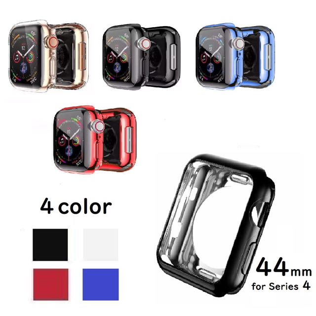 Apple Watch(アップルウォッチ)のApple Watch series4 全面保護 ソフトケース 【44mm専用】 メンズの時計(腕時計(デジタル))の商品写真