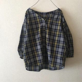 ジーユー(GU)の美品 GU スモック風 ボリュームスリーブ シャツ (Tシャツ(半袖/袖なし))