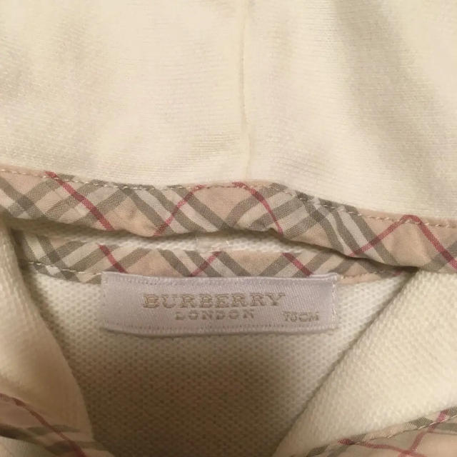 BURBERRY(バーバリー)のバーバリー 夏 ワンピース パーカー チェック くま 70 キッズ/ベビー/マタニティのベビー服(~85cm)(ワンピース)の商品写真