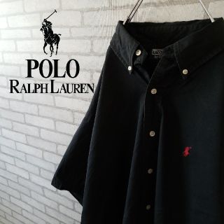 ラルフローレン(Ralph Lauren)の希少 90S ラルフローレン BD シャツ 人気のブラック オーバーサイズ(シャツ)